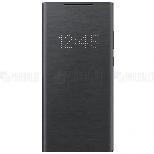 Samsung Galaxy Note 20 (N980F) oficiāls Smart Led View Cover atvērams melns maciņš (maks)