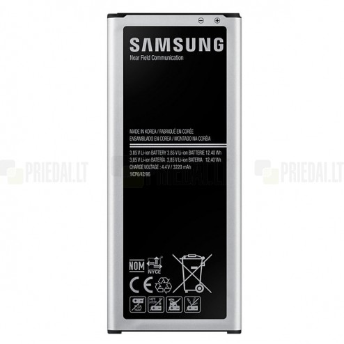 Samsung Galaxy Note 4 N910 akumulators (EB-BN910BBE, 3220 mAh, vidējais, originals)