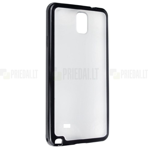 Dzidrs, melns cieta silikona un plastmasas Samsung Galaxy Note 4 (N910) bamperis, apvalks