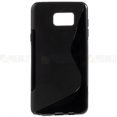Galaxy Note 5 (N920) „S-Line“ cieta silikona (TPU) melns apvalks