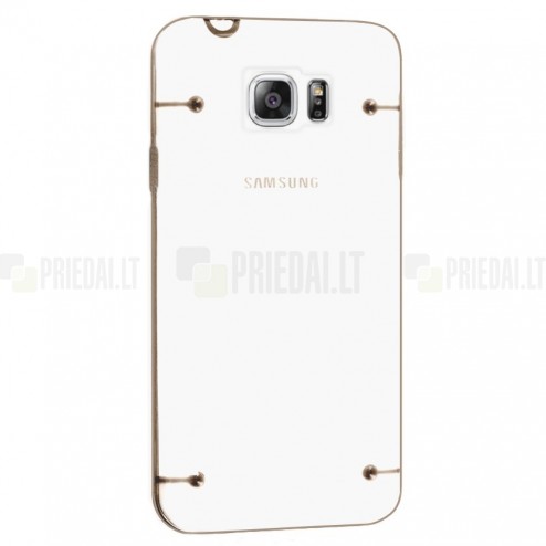 Samsung Galaxy Note 5 (N920)  Plastmāsas dzidrs apvalks - zelta