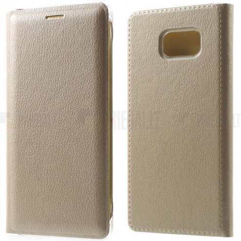 Samsung Galaxy Note 7 (N930) zelta atvēramais Smart Wallet ādas maciņš - maks