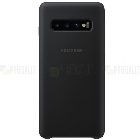 Samsung Galaxy S10 (G973) „Samsung“ Silicone Cover cieta silikona TPU melns apvalks