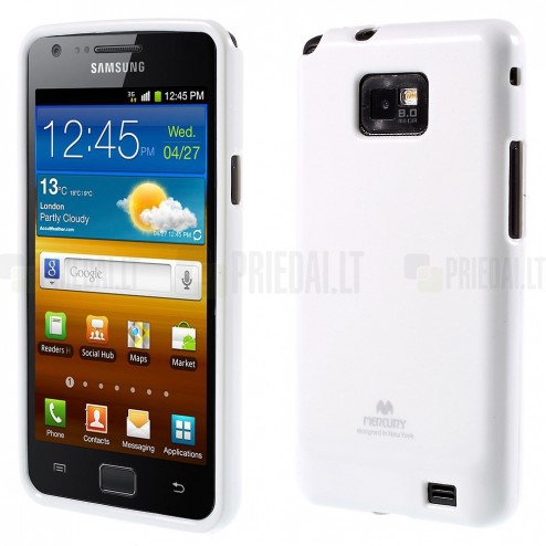 Samsung Galaxy S2 Mercury balts cieta silikona (TPU) apvalks