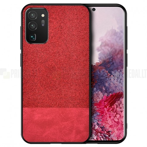 Samsung Galaxy S20 FE (Fan Edition) „Bi-Color“ Splicing sarkans ādas apvalks