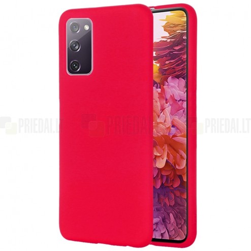 Samsung Galaxy S20 FE (Fan Edition) „Shell“ cieta silikona (TPU) sarkans apvalks