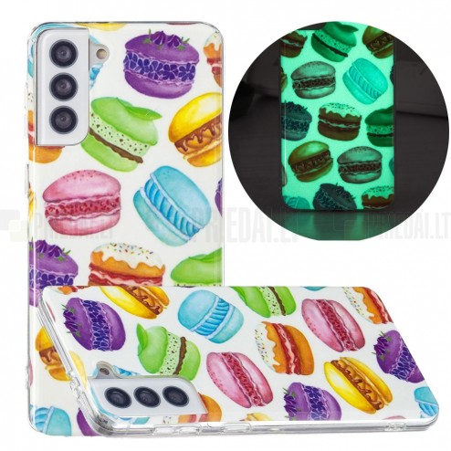 Samsung Galaxy S21 FE (Fan Edition) 5G „Glow“ Macaroon cieta silikona (TPU) krāsains apvalks