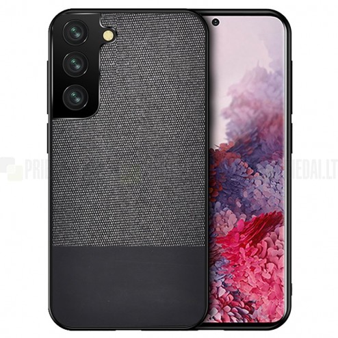 Samsung Galaxy S21 FE (Fan Edition) 5G „Bi-Color“ Splicing melns ādas apvalks