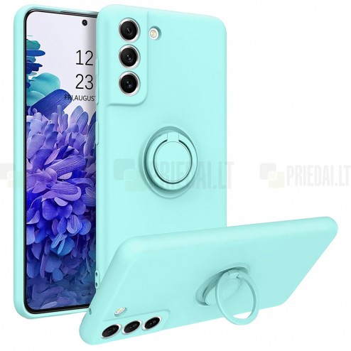 Samsung Galaxy S21 FE (Fan Edition) 5G „Ring“ Kickstand (TPU) piparmētru apvalks