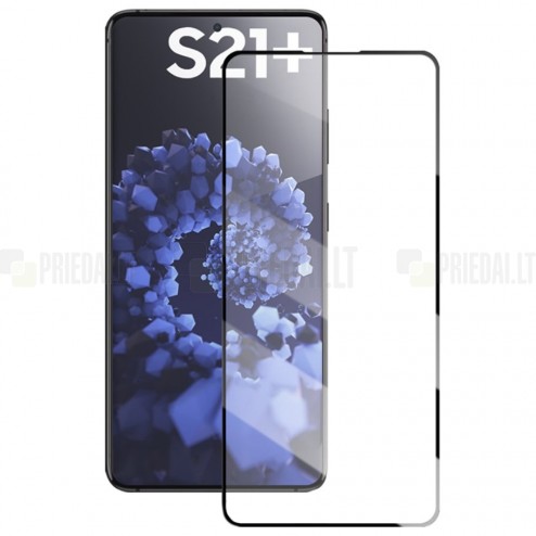 Samsung Galaxy S21+ (G996B) Mocolo Tempered Glass melns ekrāna aizsargstikls