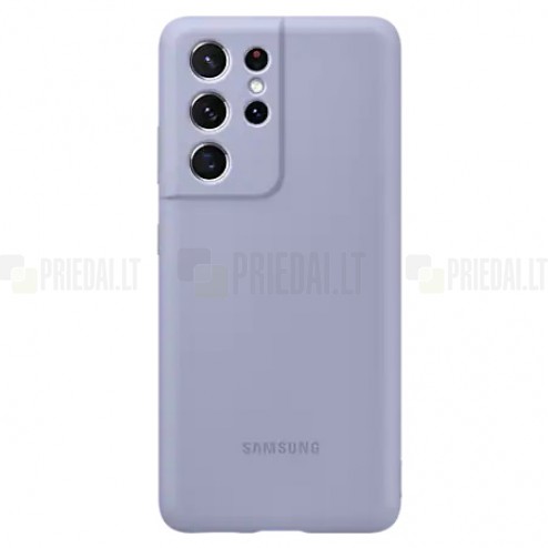 Samsung Galaxy S21 Ultra (G998B) „Samsung“ Silicone Cover cieta silikona TPU violeta apvalks