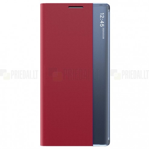 Samsung Galaxy S21 Ultra (G998B) View Line sarkans atvērams maciņš (maks)