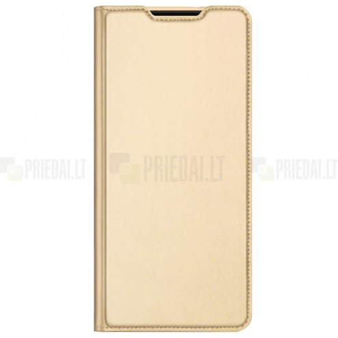 Samsung Galaxy S22 5G (SM-S901X) „Dux Ducis“ Skin sērijas zelta ādas atvērams maciņš