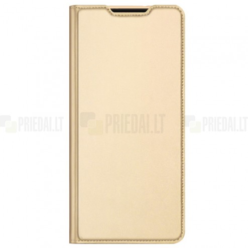 Samsung Galaxy S22+ 5G (SM-S906X) „Dux Ducis“ Skin sērijas zelta ādas atvērams maciņš