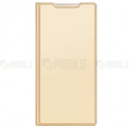 Samsung Galaxy S22 Ultra 5G (SM-S908X) „Dux Ducis“ Skin sērijas zelta ādas atvērams maciņš