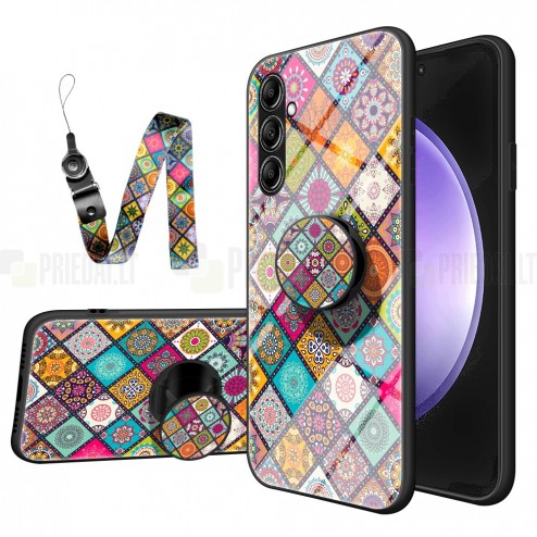 Samsung Galaxy S23 FE (Fan Edition) „Pattern“ cieta silikona (TPU) krāsains apvalks