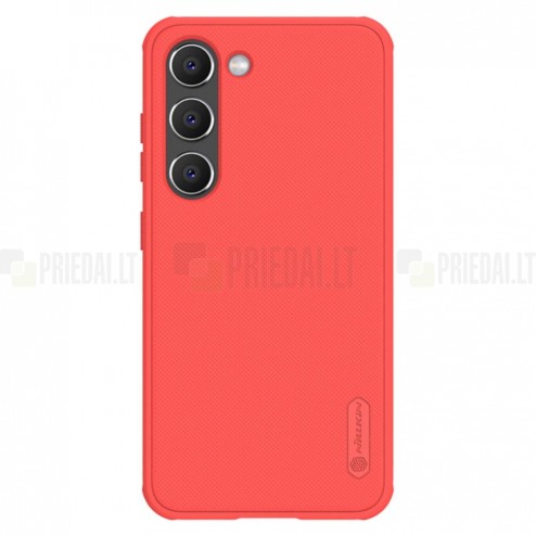 Samsung Galaxy S23 (SM-S911) „Nillkin“ Frosted Shield Pro sarkans vāciņš, apvalks
