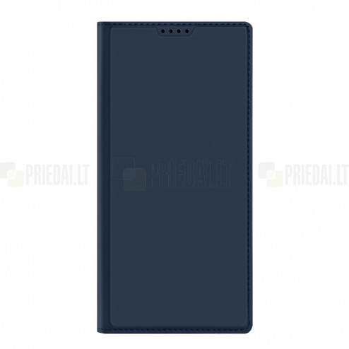 Samsung Galaxy S23 Ultra (SM-S918) „Dux Ducis“ Skin sērijas tumši zils ādas atvērams maciņš
