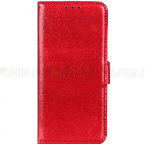 Samsung Galaxy S23 FE (Fan Edition) CaseMe Retro solīds atvēramais ādas melns maciņš - maks