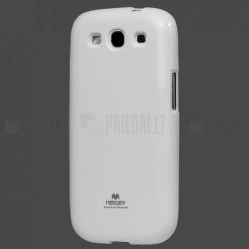 Samsung Galaxy S3 i9300 Mercury balts cieta silikona (TPU) futrālis