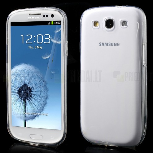 Samsung Galaxy Galaxy S3 dzidrs (caurspīdīgs) cieta silikona TPU pasaulē planākais apvalks
