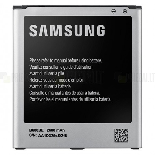 Samsung Galaxy S4 i9500 akumulators (EB-B600BE, 2600 mAh, vidējais, originals)