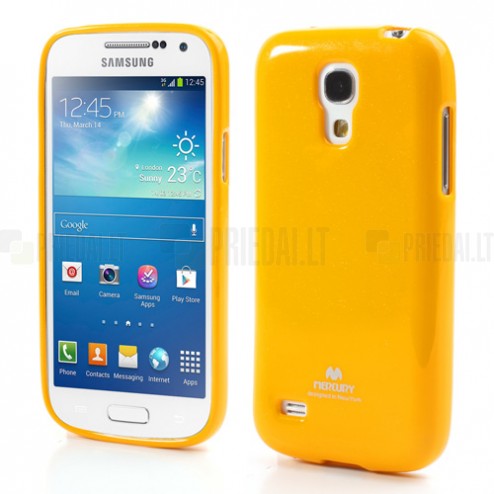Samsung Galaxy S4 mini Mercury dzeltens cieta silikona (TPU) futrālis