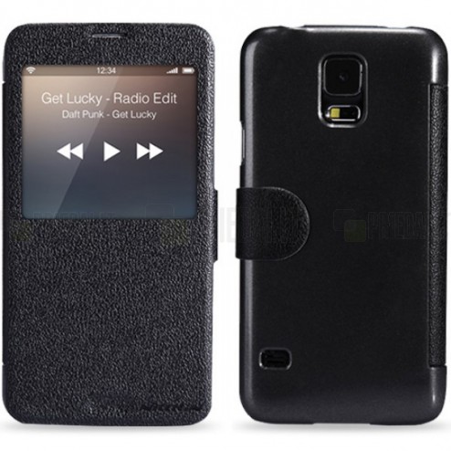 Samsung Galaxy S5 (S5 Neo) „Nillkin“ Fresh atvēramais melns maciņš