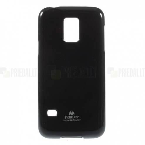 Samsung Galaxy S5 mini G800 Mercury melns cieta silikona (TPU) futrālis
