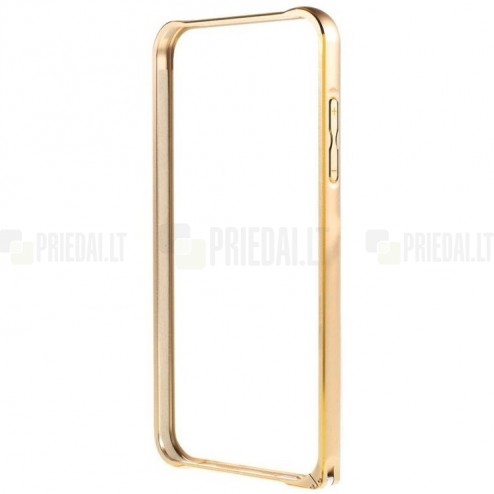 Samsung Galaxy S6 Edge G925 klasiskais zelta cieta silikona rāmis (sānu apmale, bamperis)
