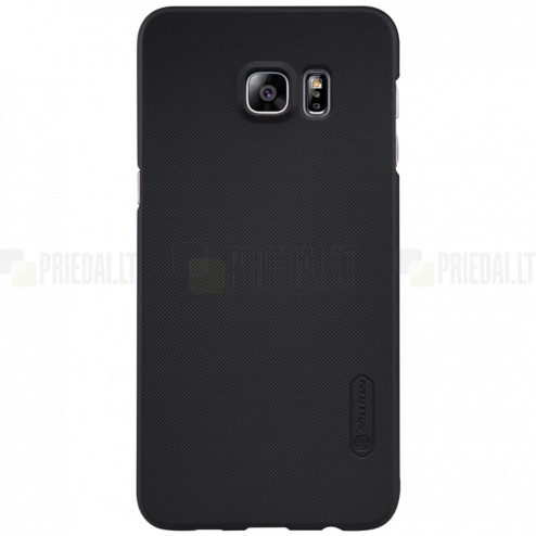 Samsung Galaxy S6 Edge+ Pluss (G928) Nillkin Frosted Shield melns plastmasas apvalks + ekrāna aizsargplēve