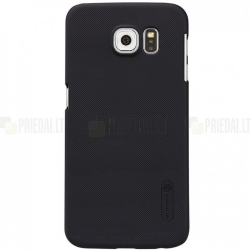 Samsung Galaxy S6 (G920) Nillkin Frosted Shield melns plastmasas apvalks + ekrāna aizsargplēve