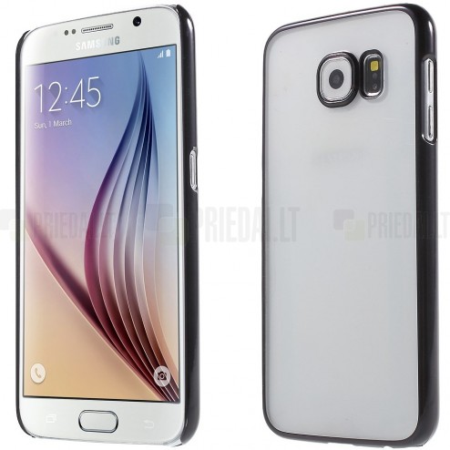 Samsung Galaxy S6 (G920) dzidrs (caurspīdīgs) melns plastmasas apvalks