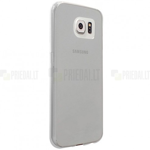 Samsung Galaxy S6 (G920) dzidrs (caurspīdīgs) cieta silikona TPU pasaulē planākais apvalks pelēks
