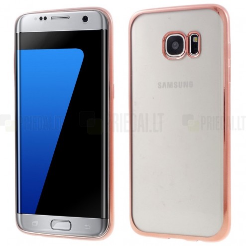 Samsung Galaxy S7 edge (G935) Cieta silikona (TPU) dzidrs apvalks - rozs