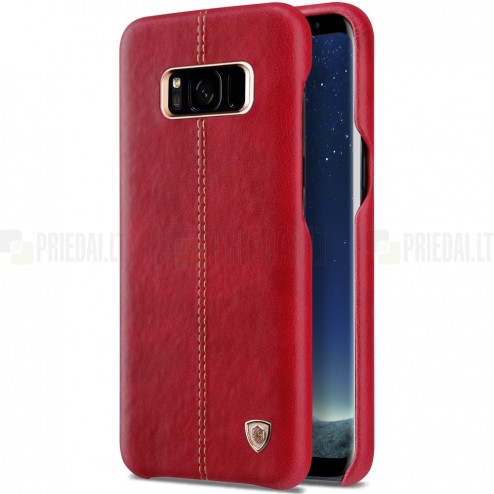 Samsung Galaxy S8 (G950) Plus „Nillkin“ Englon sarkans ādas apvalks