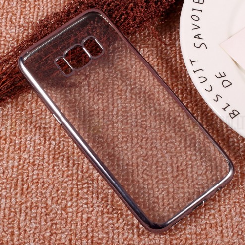 Samsung Galaxy S8+ (G955) Cieta silikona (TPU) dzidrs apvalks - pelēks