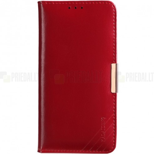 Samsung Galaxy S8+ (G955) „Kalaideng“ Royale ādas atvēramais bordo maciņš