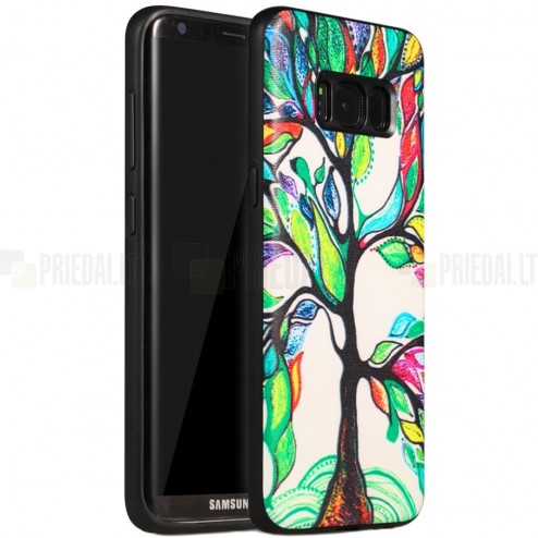 „My Colors“ Samsung Galaxy S8 (G950) krāsains cieta silikona apvalks Tree