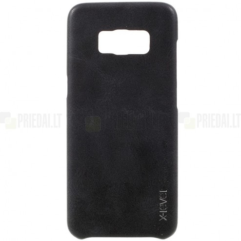 „X-Level“ Vintage Classic Samsung Galaxy S8+ (G955) melns ādas apvalks