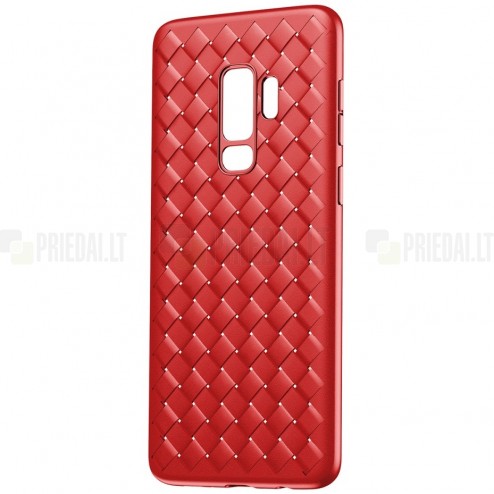Samsung Galaxy S9 (G960) „Baseus“ Weaving sarkans cieta silikona apvalks