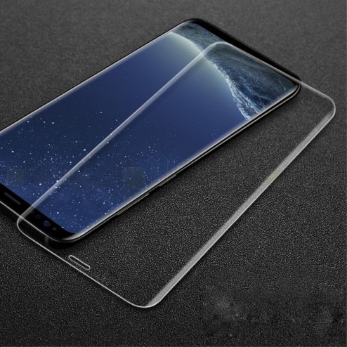 Samsung Galaxy S9 (G960) „Imak“ 9H Tempered Glass sustiprintos apsaugos skaidrus pilnai dengiantis apsauginis ekrano stiklas 0,26 mm