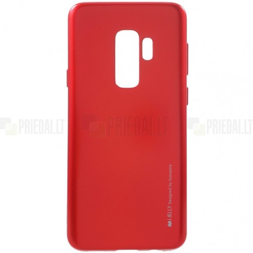 Samsung Galaxy S9+ (G965) Mercury sarkans cieta silikona (TPU) apvalks