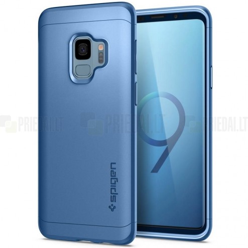 Samsung Galaxy S9 (G960) „Spigen“ Thin Fit 360 zils futrālis + ekrāna aizsargstikls