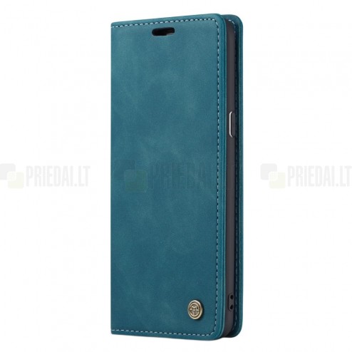 Samsung Galaxy S9+ (G965) CaseMe Retro solīds atvēramais ādas zaļš maciņš - maks 