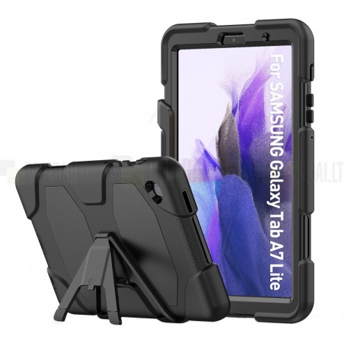 Samsung Galaxy Tab A7 Lite 8.7 2021 (T220, T225) pastiprinātas aizsardzības melns apvalks