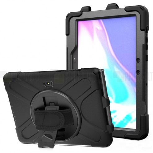Samsung Galaxy Tab Active Pro (T540, T636B) pastiprinātas aizsardzības melns apvalks