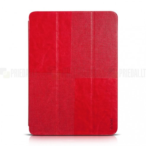 Greznais „HOCO“ Crystal sērijas ādas atvērams sarkans Samsung Galaxy Tab S 10.5 T805 futrālis