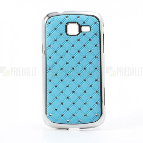 Samsung Galaxy Trend II S7570 elegants gaiši zils futrālis ar spīduļiem