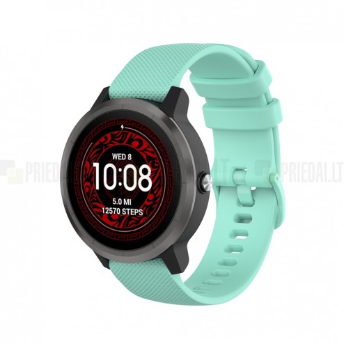 Viedā pulksteņa (Samsung Galaxy Watch 5 / 4, Garmin) cietā silikona (TPU) siksniņa - piparmētra
